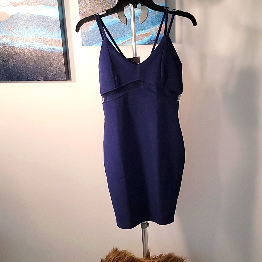 AX Paris navy blue dress size 4 juniors - Picture 1 of 3